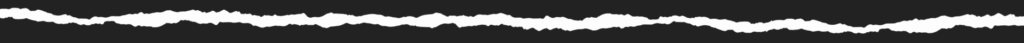 Horizontal ripped-paper style divider with a torn white edge over a black background.